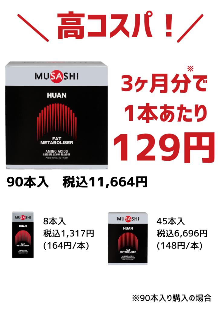 HUAN×ダイエット - MUSASHI（ムサシ）のアミノ酸